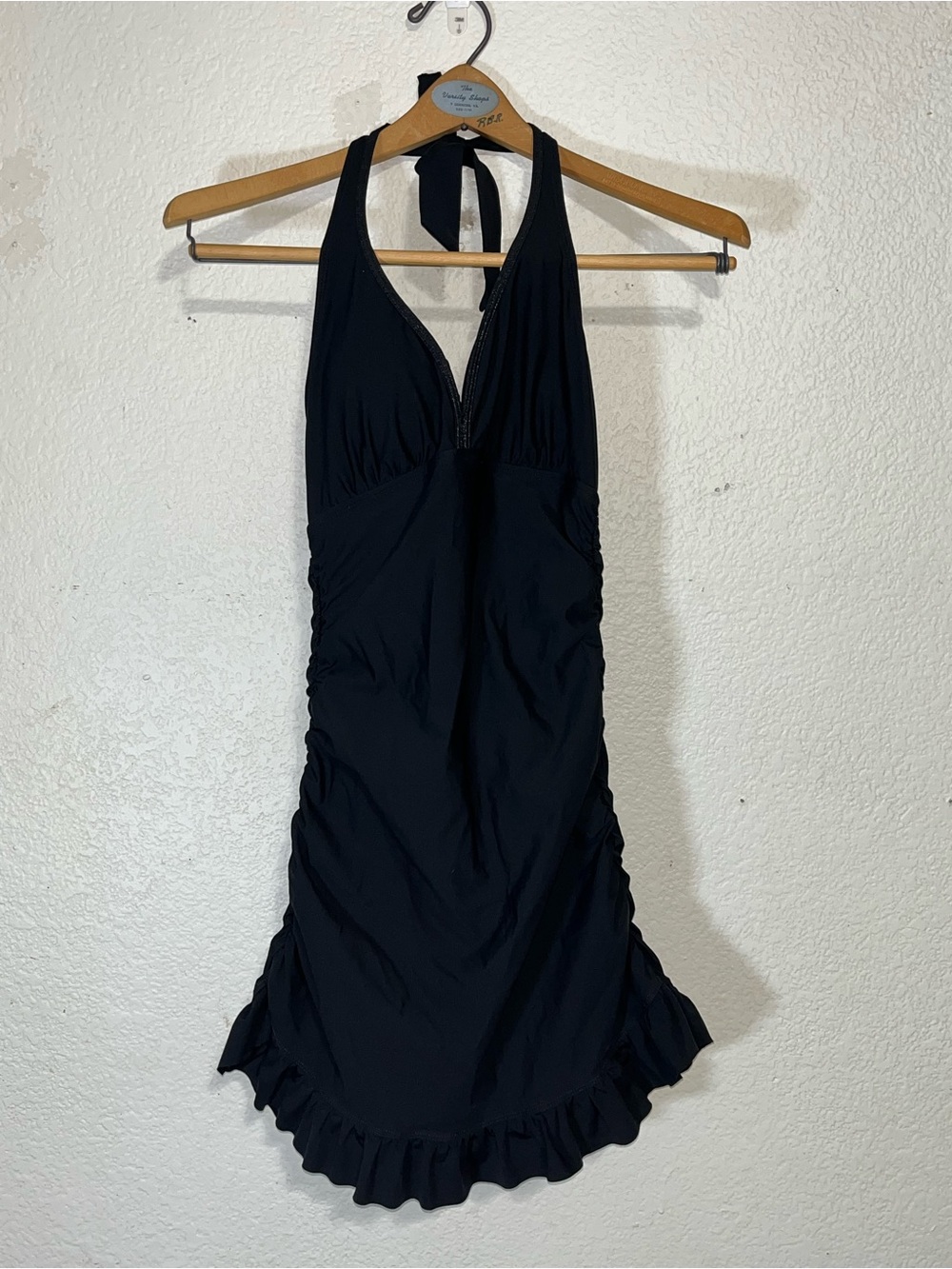 Spanx Black Halter One-Piece Swimdress
